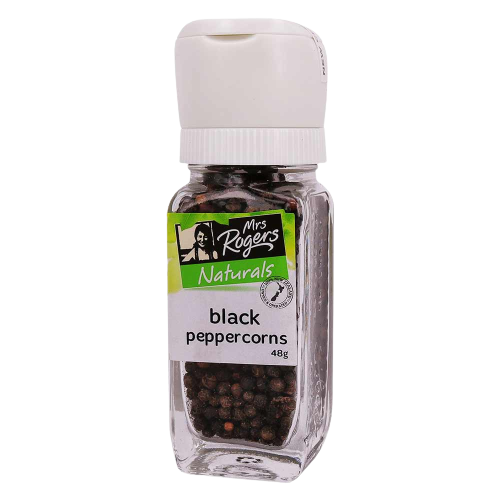 Mrs Rogers Small Grinder Black Peppercorns 48g