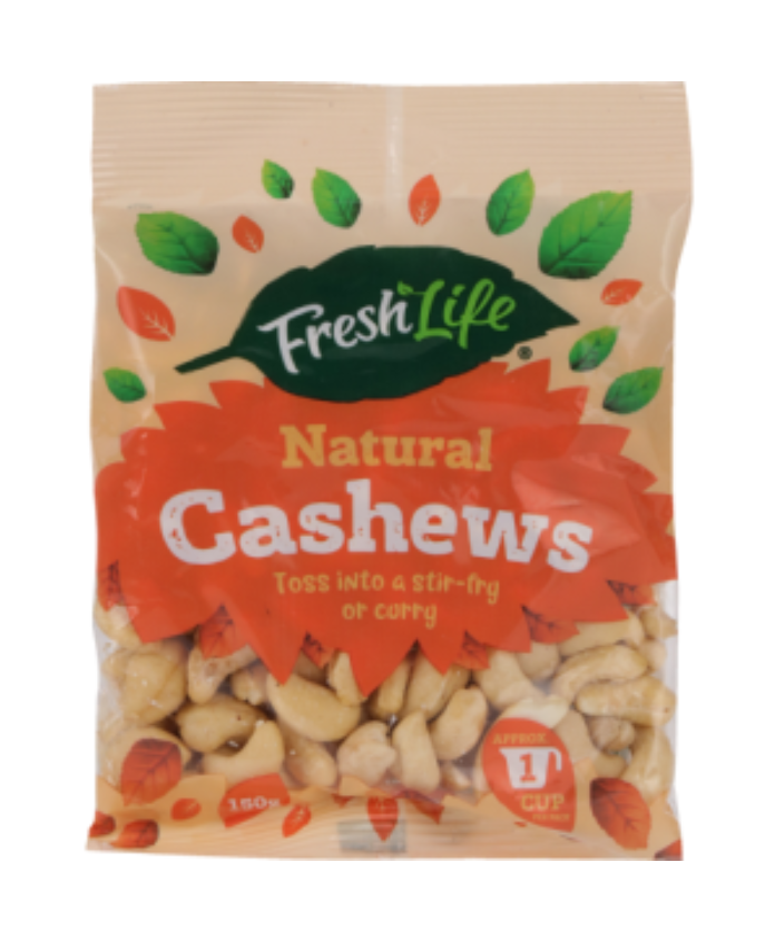 Fresh Life Natural Cashews 150g