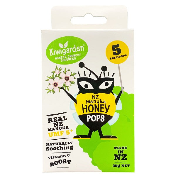 Kiwigarden NZ Manuka Honey & Vitamin C Pops 5pk
