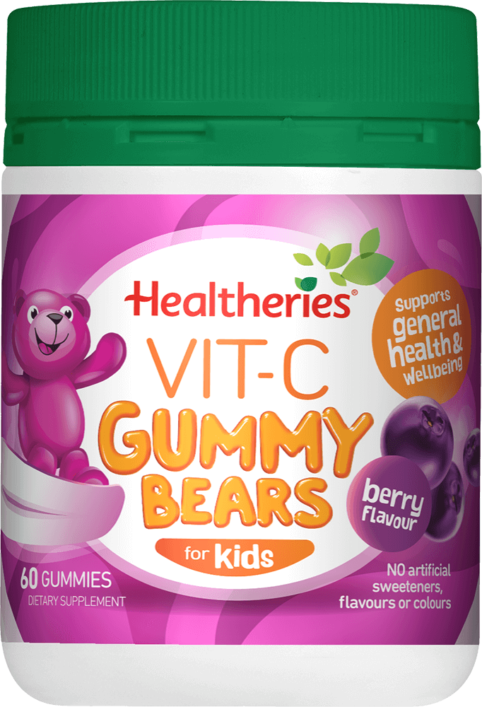 Healtheries Berry Flavour Vit C Gummy Bears For Kids 60pk