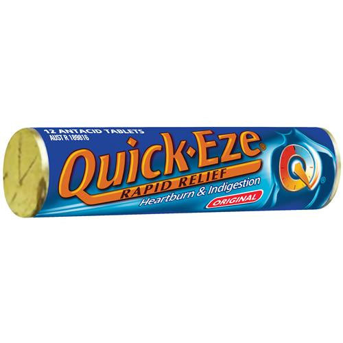 Quick-eze Original Antacid Tablets 12pk 25g