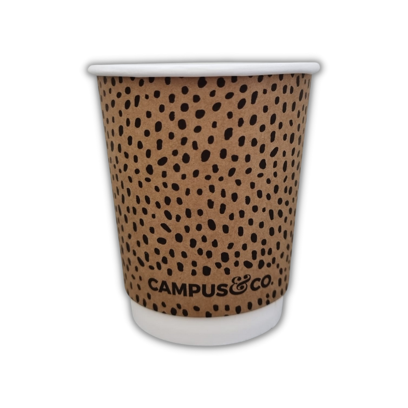 C&C Disposable Coffee Cup 8oz  Black Abstract Ctn 500