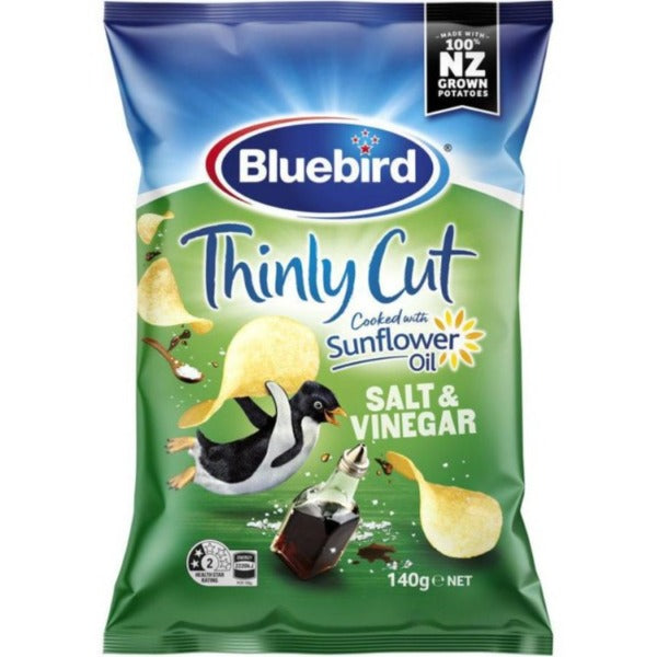 Bluebird Thinly Cut Salt & Vinegar Chips 140g