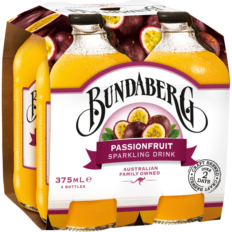 Bundaberg Passionfruit Sparkling Drink 4pk x 375ml