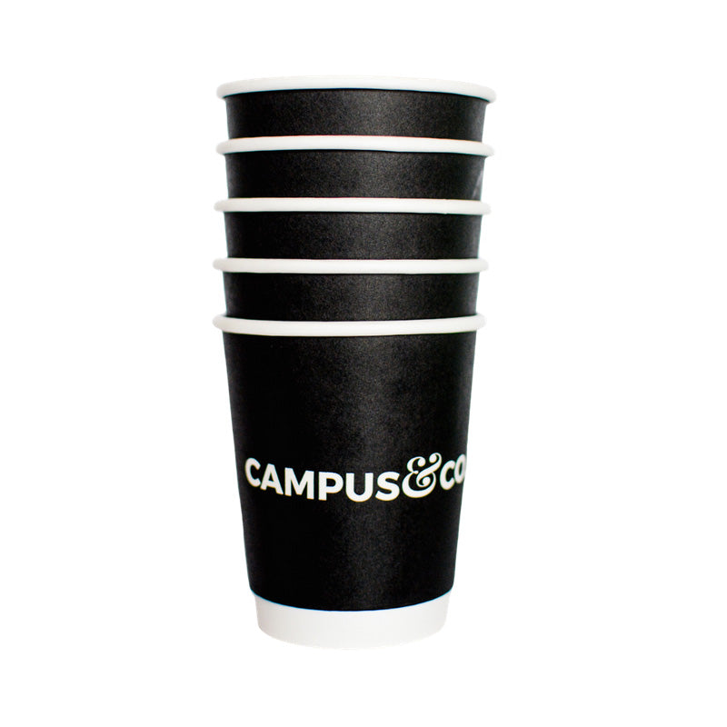 C&C Disposable Coffee Cup 8oz Dbl CANDC Black Ctn 500