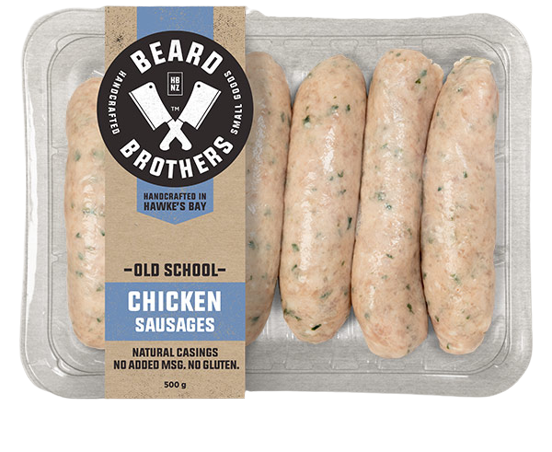 Beard Brothers Old School Chicken Sausages 500g