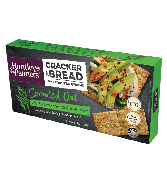 Huntley & Palmers Sprouted Oat Cracker Bread Crackers 180g