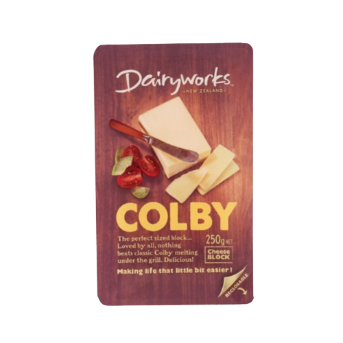 Dairyworks Colby Natural Cheese Block 250g