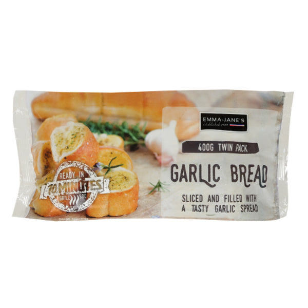 Emma Janes Garlic Bread Twin Pack 400g