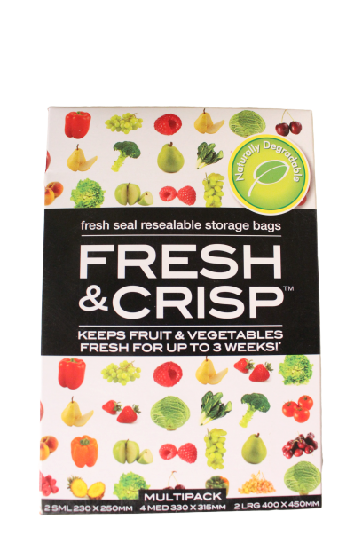 Fresh & Crisp Vegetable Storage Bags Multi 8pk