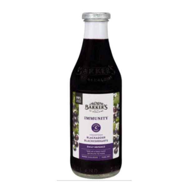 Barkers Immunity NZ Unsweetened Blackcurrent Syrup 710ml