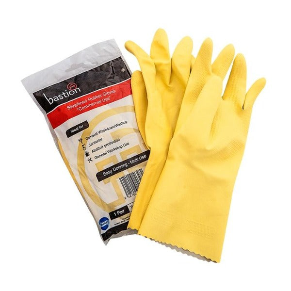 Bastion Silverline Yellow Medium Gloves 12pk