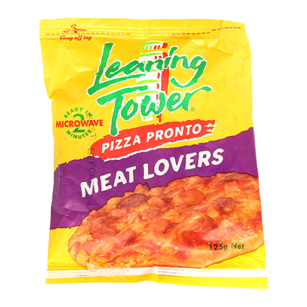 Leaning Tower Frozen Meat Lovers Mini Pizza Pronto 125g