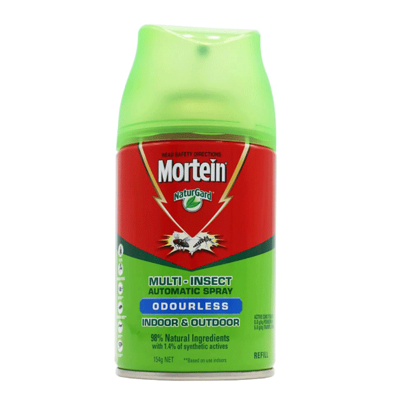 Mortein Multi-Insect Automatic Spray Odourless Indoor & Outdoor Refill 154g