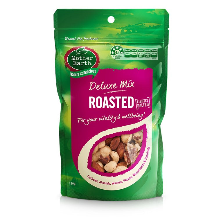 Mother Earth Deluxe Supreme Nut Mix Lightly Salted 150g
