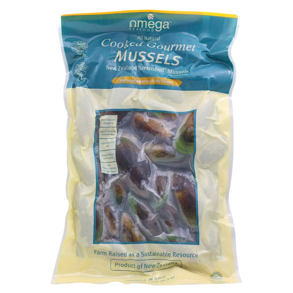 Precooked Gourmet Omega Mussels 1Kg