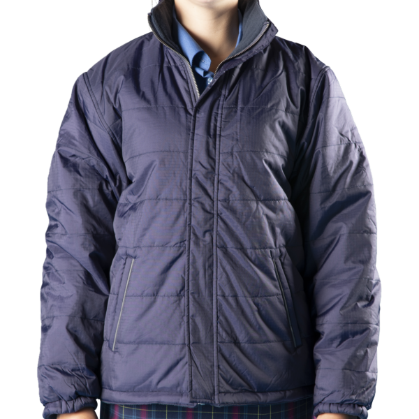 Puffer Jacket Reversible Navy/Silver Size 9/10