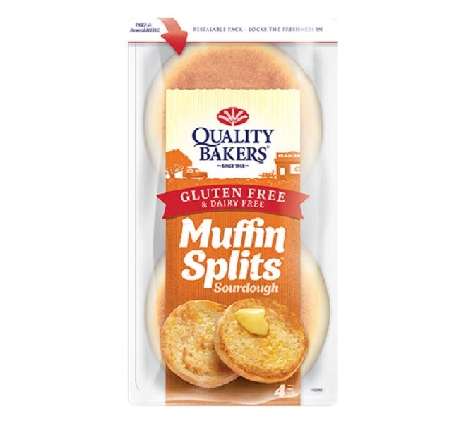 Quality Bakers Gluten Free Sourdough Muffin Splits 4 Pack