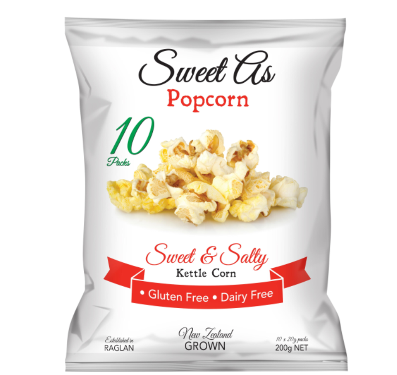 Sweet As Sweet & Salty Kettle Corn Popcorn 10pk 200g