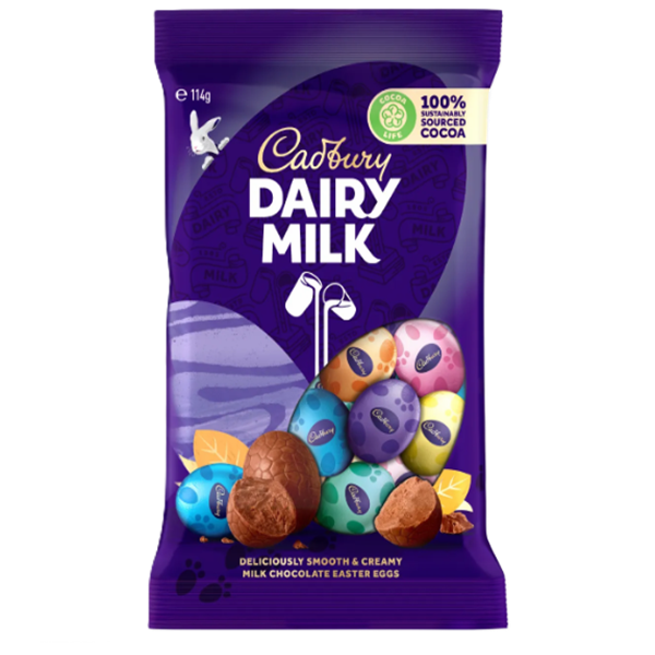 Cadbury Dairy Milk Chocolate Easter Eggs 114g