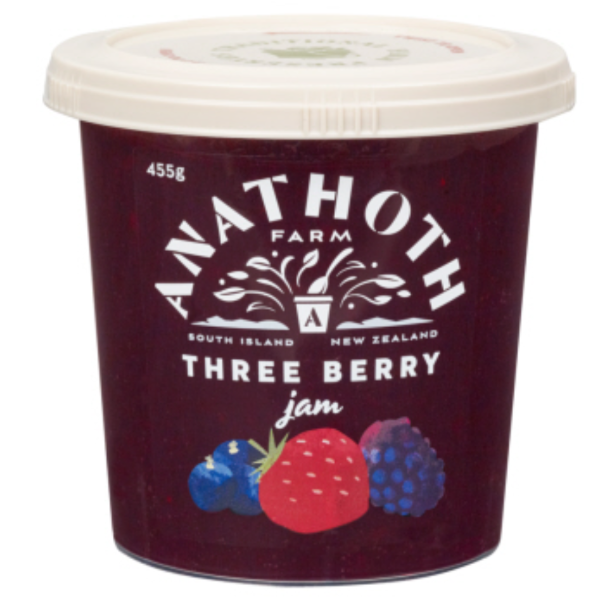 Anathoth Farm Three Berry Jam 455g