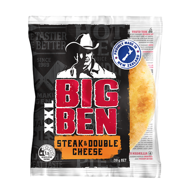 Big Ben XXL Steak & Double Cheese Pie 210g