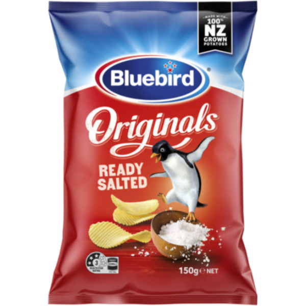 Bluebird Original Cut Ready Salted Chips 150g