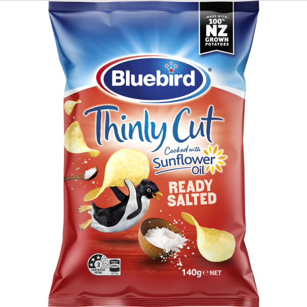 Bluebird Thinly Cut Ready Salted Chips 140g