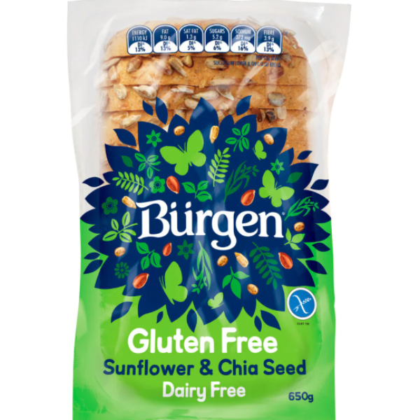 Burgen Gluten Free Bread Sunflower & Chia Seeds 650g
