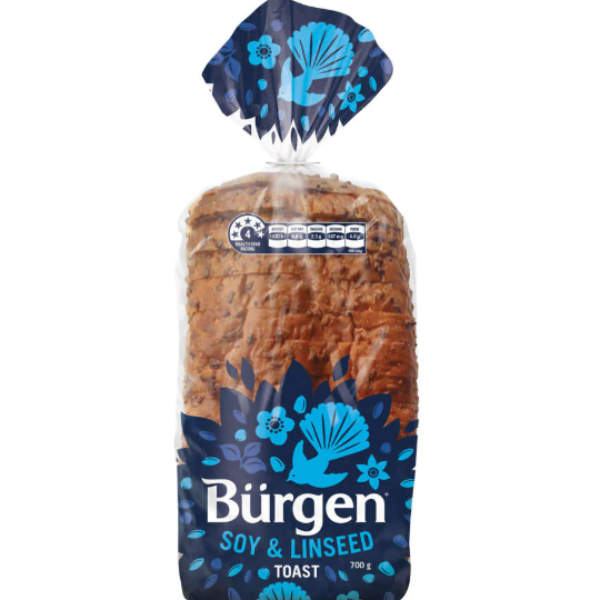 Burgen Toast Bread Soy & Linseed 700g