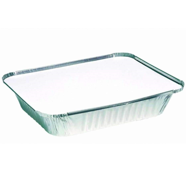 Uni-Foil Rectangle Tray Medium with Lids 4pk