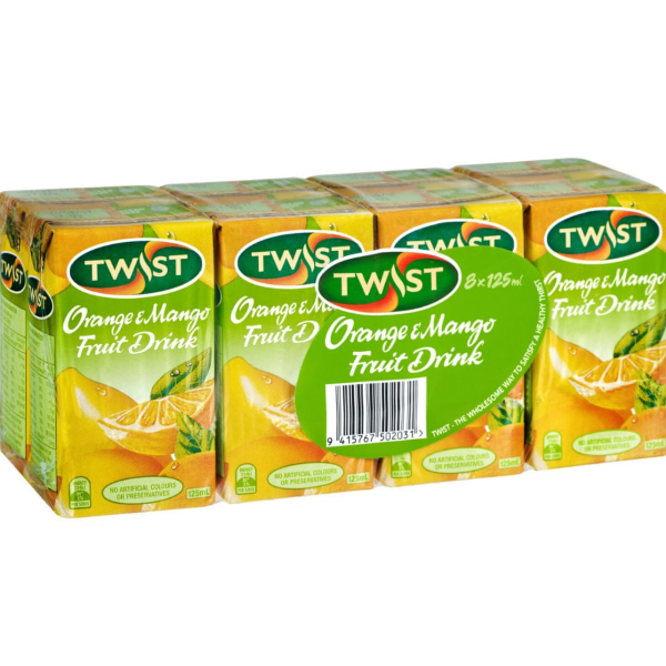 Twist Orange & Mango Fruit Drink 125ml 8pk