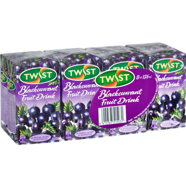 Twist Blackcurrant Fruit Drink 125ml 8pk