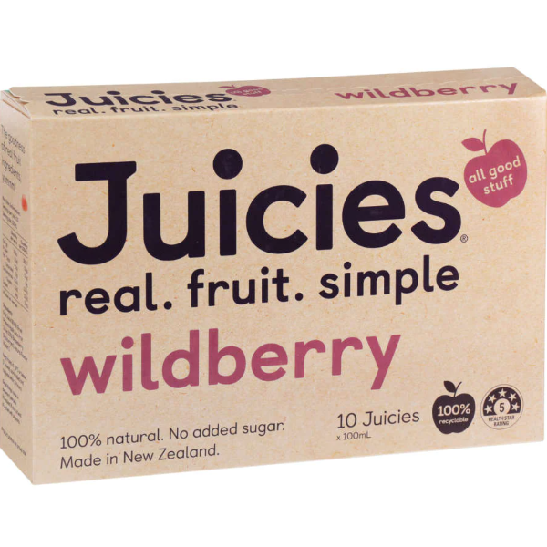 Tasman Bay Juicies Ice Blocks Wildberry 10Pk