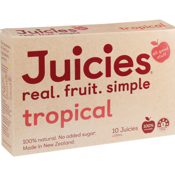 Tasman Bay Juicies Tropical Ice Blocks 10pk x 100ml