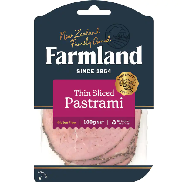 Farmland Thin Sliced Beef Pastrami 100g
