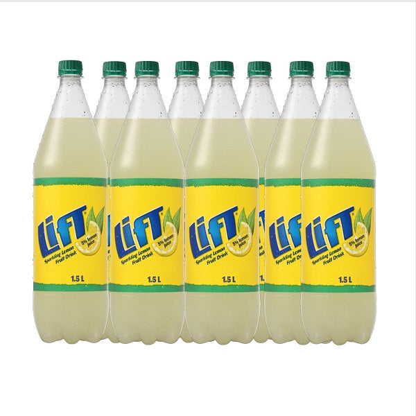 Lift Sparkling Lemon Fruit Drink 1.5L CARTON OF 8 BOTTLES