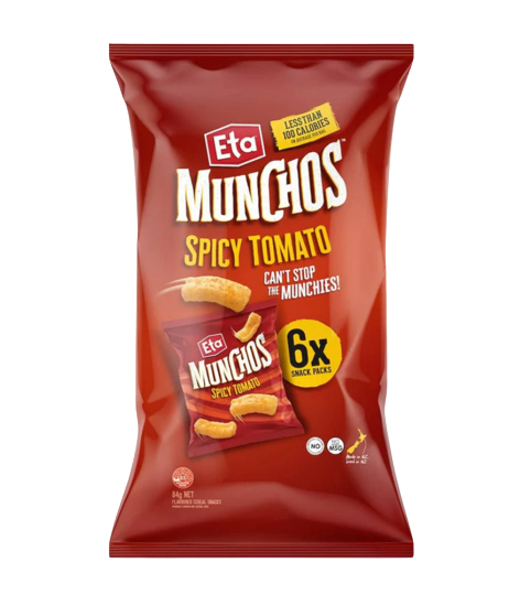 Eta Munchos Spicy Tomato Snack Packs 6pk 84g
