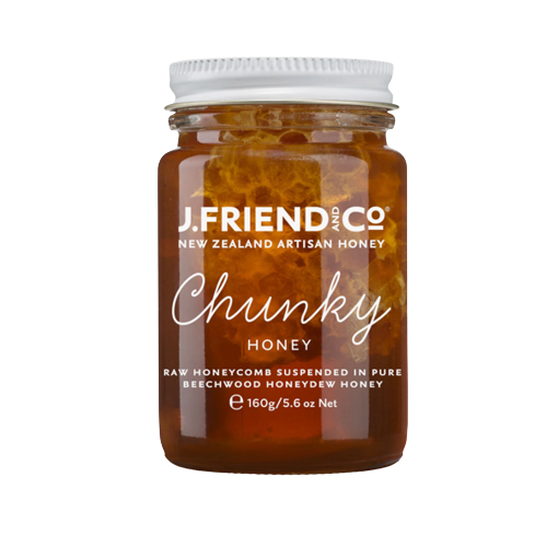 J Friend & Co Chunky Honey With Honeycomb Jar 160gm