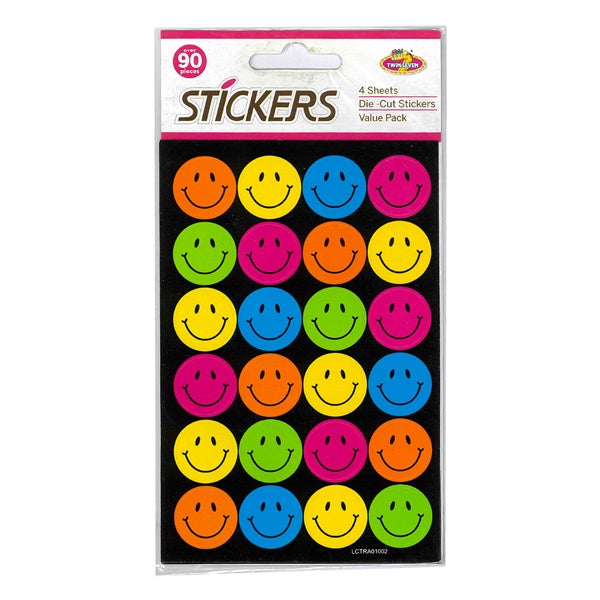 Stickers Smiley Faces 4 shts 190 x 104