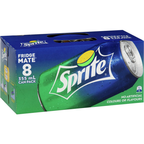 Sprite Lemon Lime Soft Drink Cans 8pk x 330ml