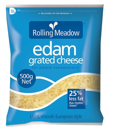 Rolling Meadow Grated Cheese Edam 500gm