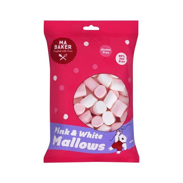 Ma Baker Pink & White Marshmallows 200g