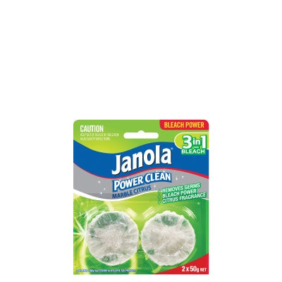 Janola In Cistern Power Clean Bright WhiteToilet Bleach Blocks 2pk 100g