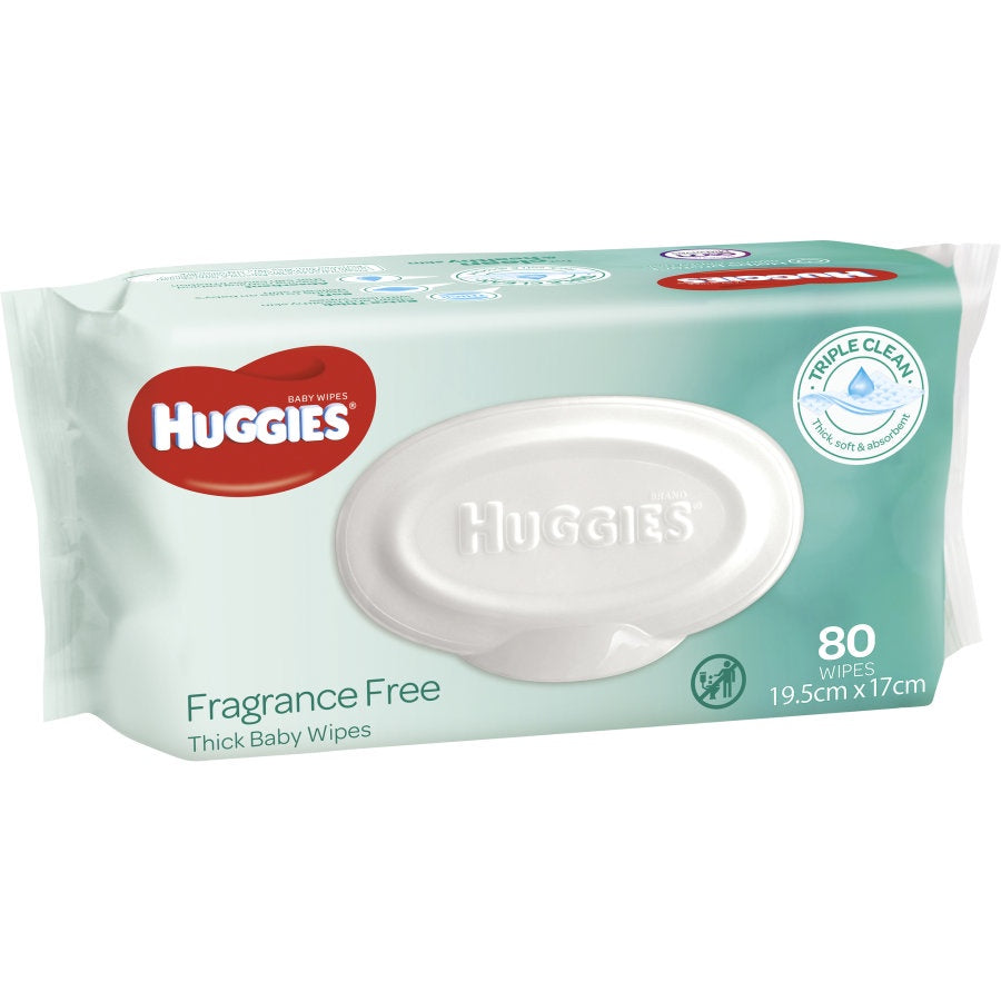 Huggies Baby Wipes Unscented Refill 80pk