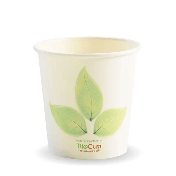 BioCup Leaf Hot Paper Cup Single Wall 4oz 50pk