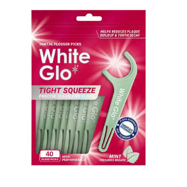 White Glo Tight Fit Mint Flosser 40pk