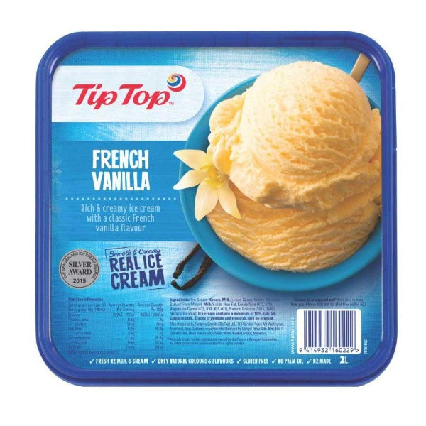 Tip Top French Vanilla Ice Cream 2L