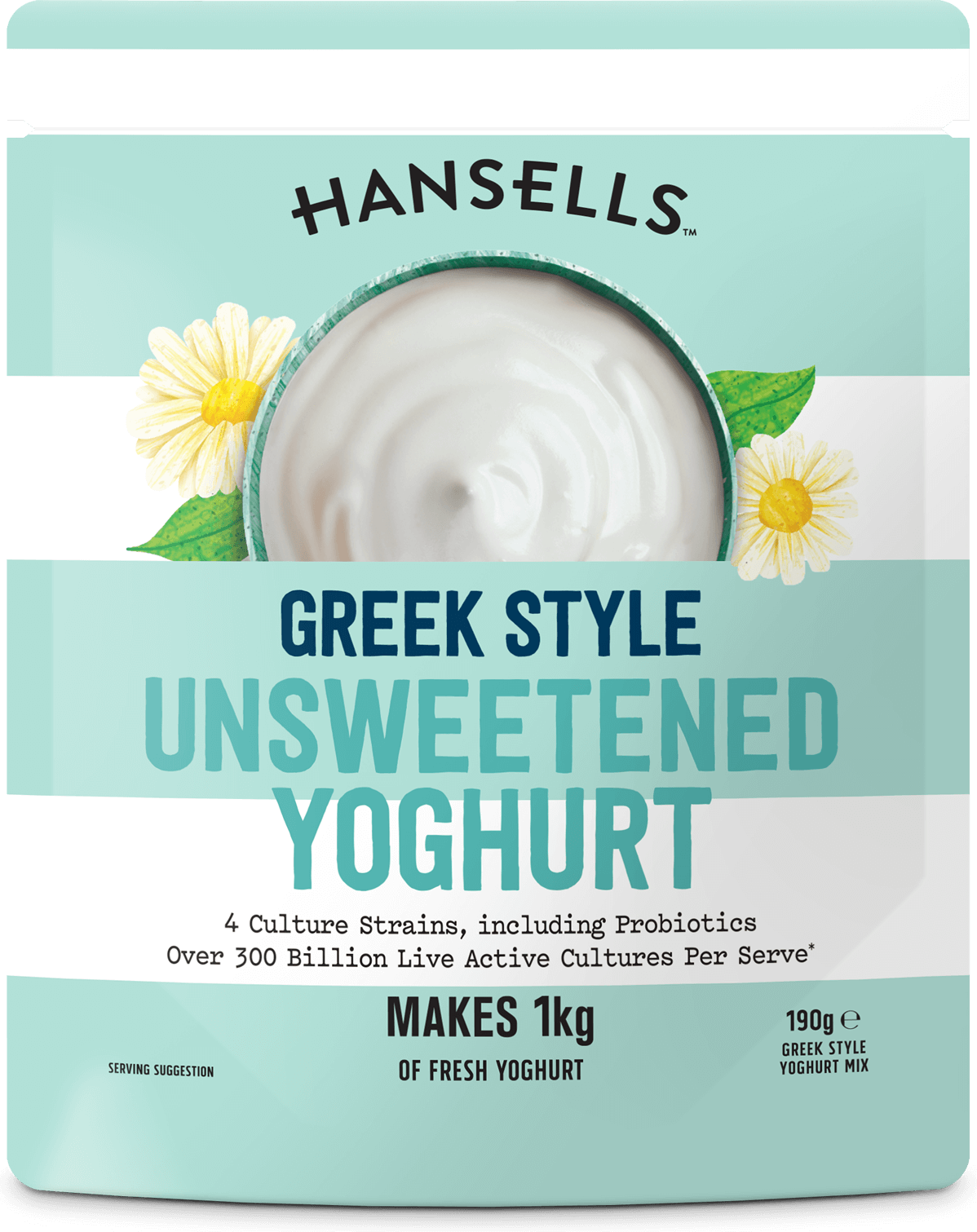 Hansells Greek Style Unsweetened Yoghurt Mix 190g