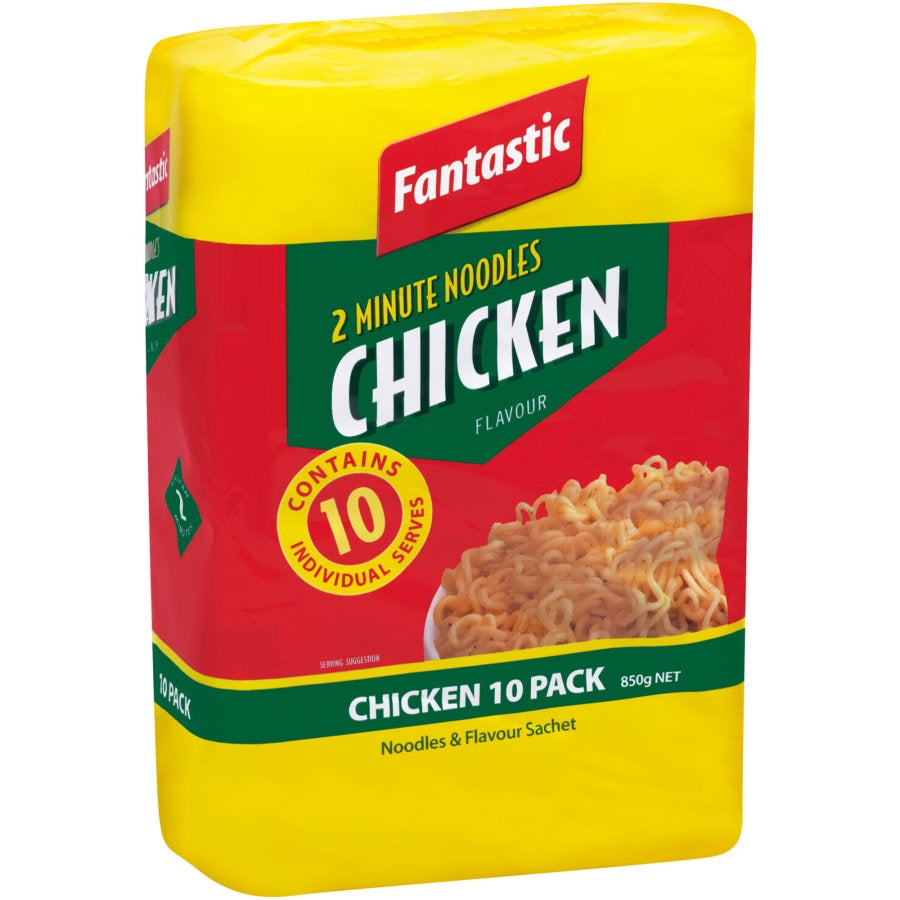 Fantastic 2 Minute Chicken Flavour Noodles 10pk 850g